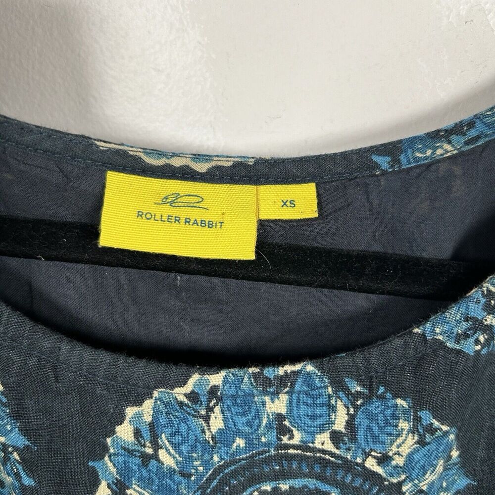Roberta Roller Rabbit Ambrose Hinata Dress Indigo Blue Size XS (Retail $198) - Picture 4 of 9